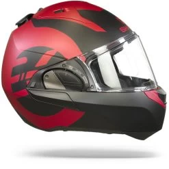 Shark Evo ES Kedje Mat Rood Zwart Rood RKR Systeemhelm -Shark-Motorfietsonderdelen Shark evo es kedje mat black red rkr.29