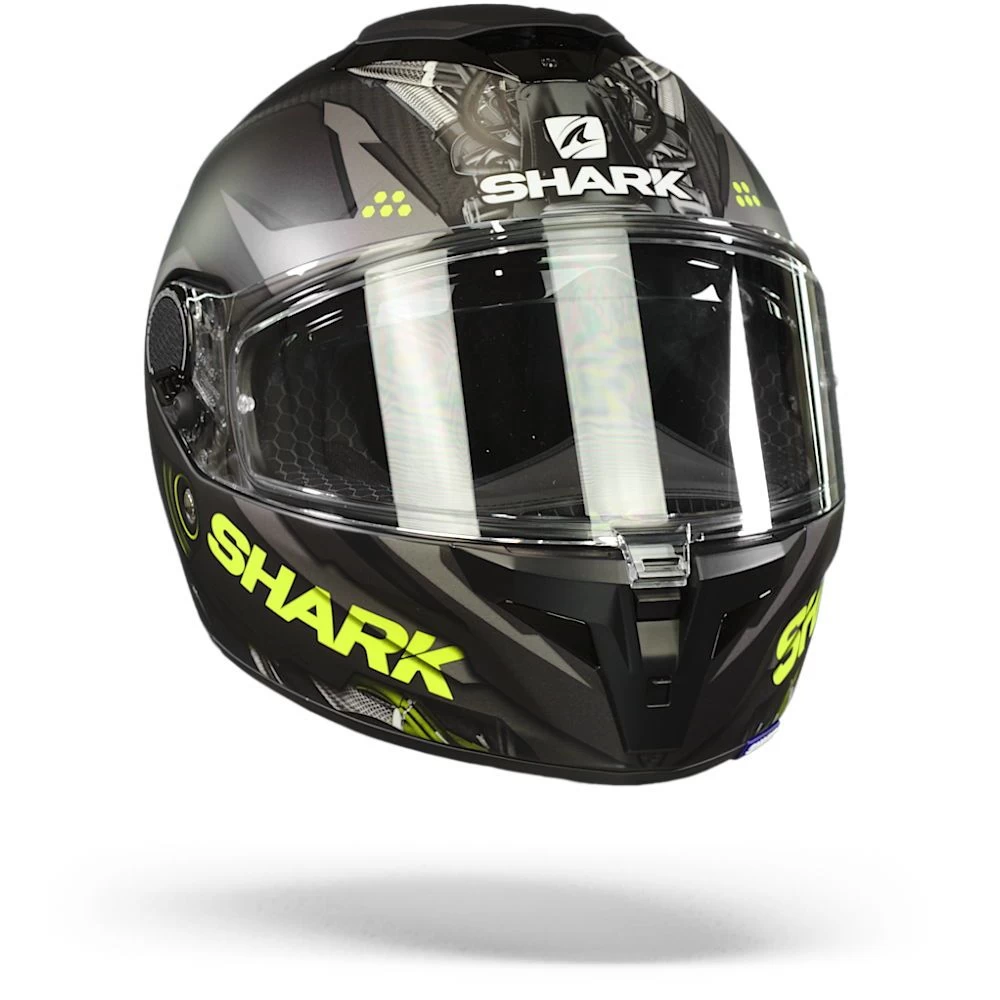 Shark Spartan GT Carbon Urikan Mat Carbon Antraciet Geel DAY Integraalhelm 3 Shark Spartan GT Carbon Urikan Mat Carbon Antraciet Geel DAY Integraalhelm - Afbeelding 3