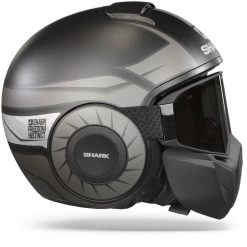 Shark Street Drak Tribute Rm Mat Zwart Chrom Zilver KUS Jethelm -Shark-Motorfietsonderdelen Shark street drak tribute rm matt black chrom silver kus.29