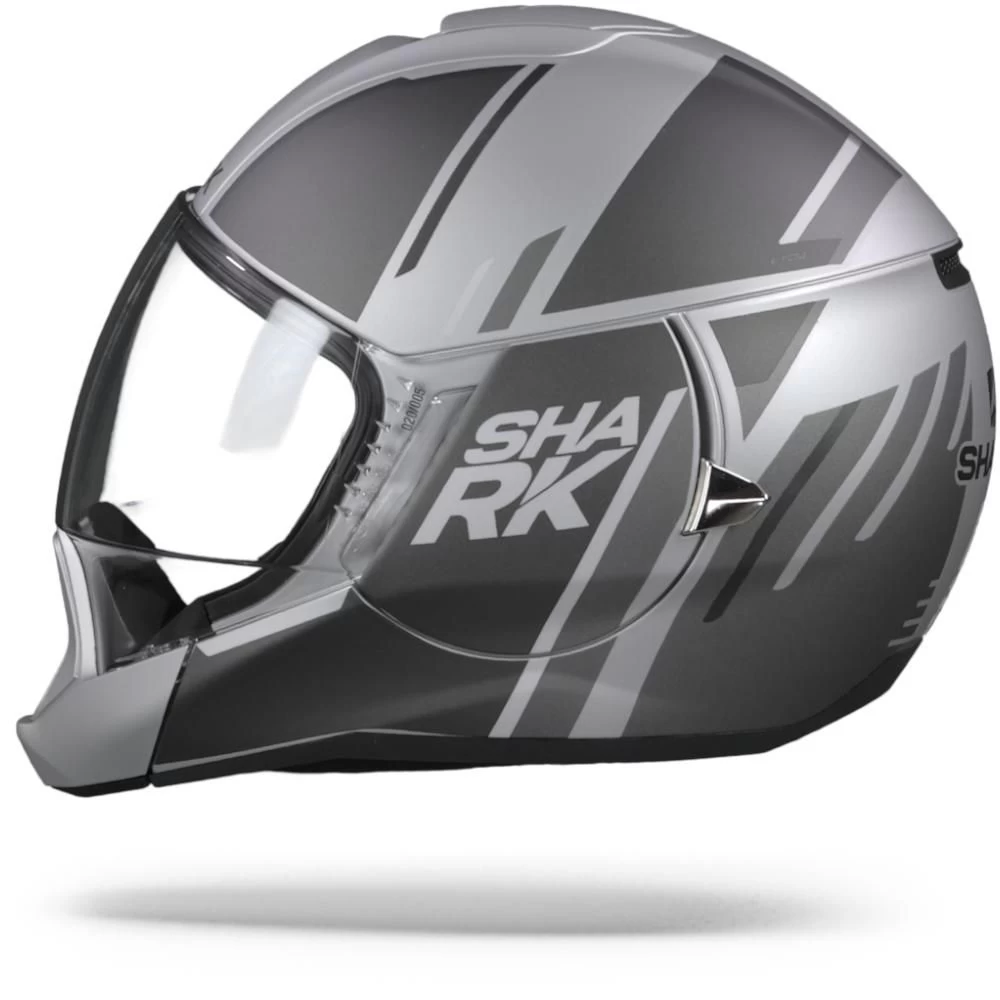 Shark Evojet Vyda Mat Zilver Antraciet Zwart SAK Systeemhelm 4 Shark Evojet Vyda Mat Zilver Antraciet Zwart SAK Systeemhelm - Afbeelding 4
