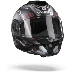 Shark Spartan GT Replican Mat KUS Zwart Chrome Zilver Integraalhelm
