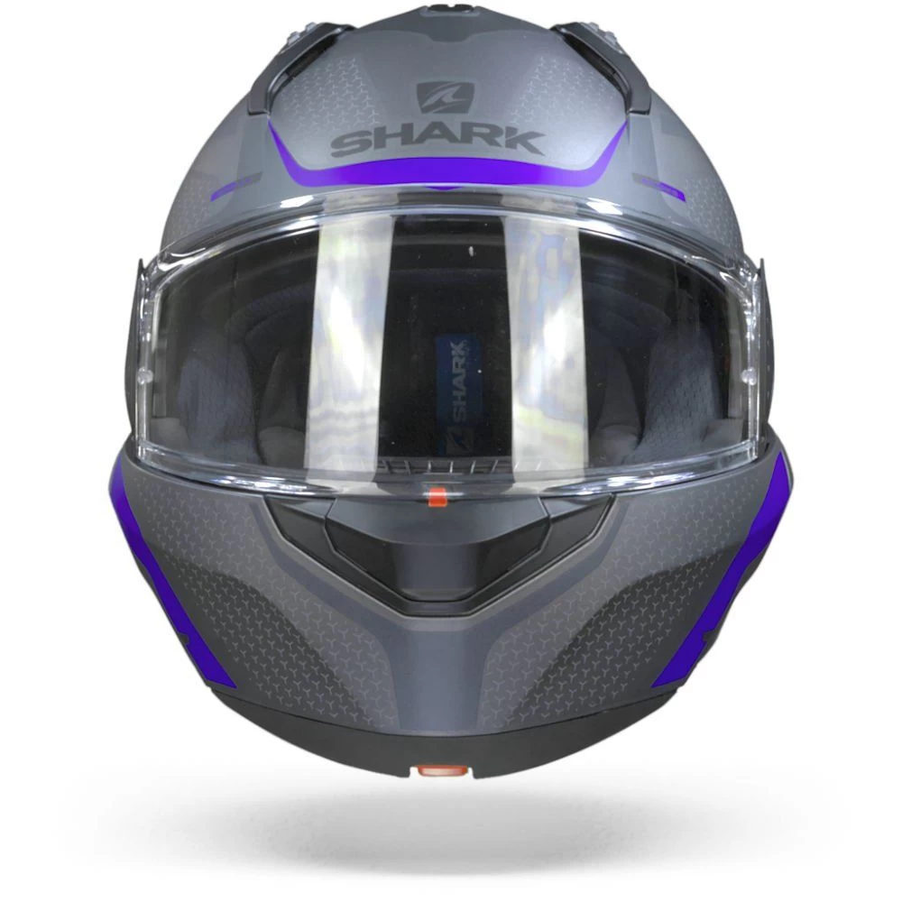 Shark Evo GT Encke Mat Antraciet Blauw Zwart Systeemhelm 2 Shark Evo GT Encke Mat Antraciet Blauw Zwart Systeemhelm - Afbeelding 2