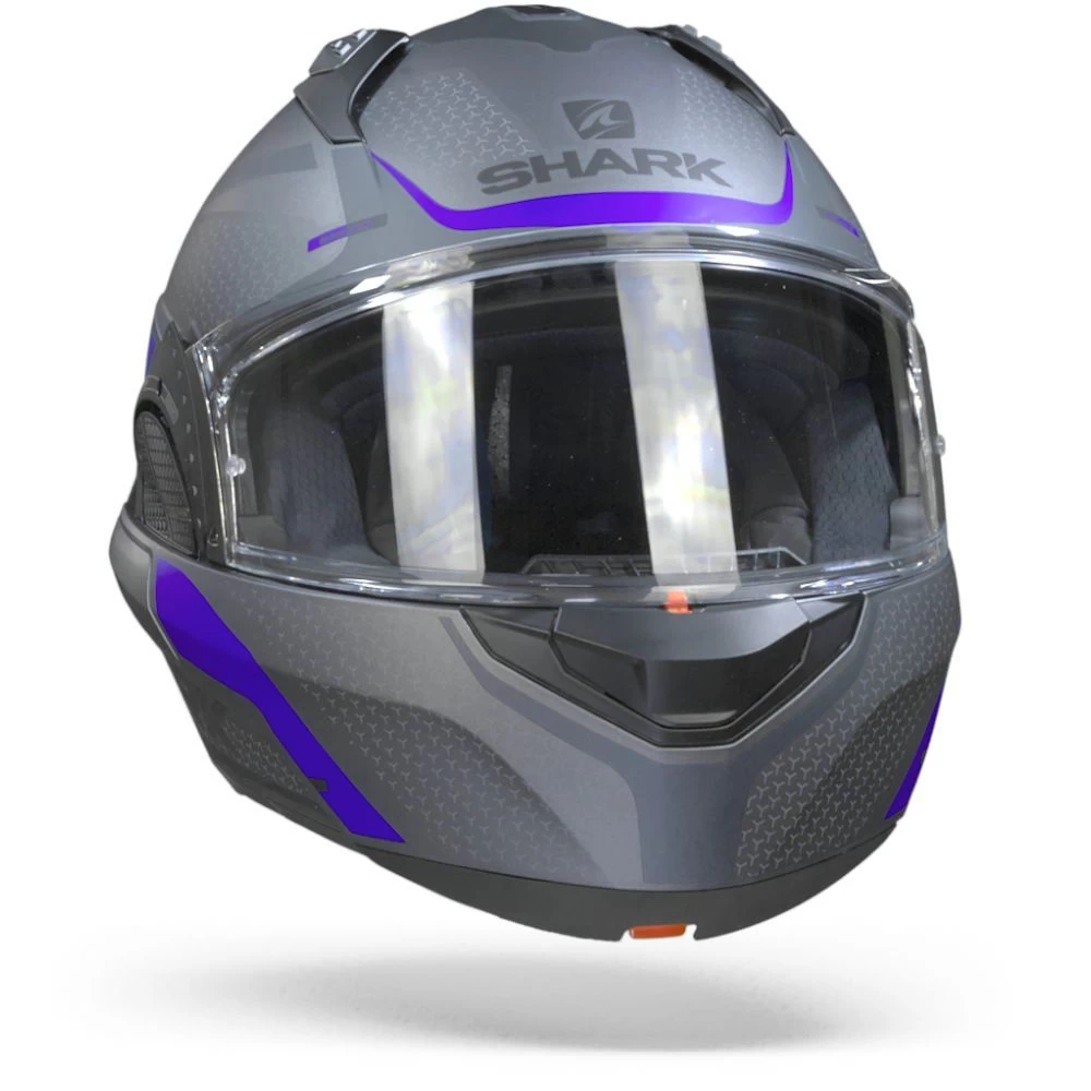 Shark Evo GT Encke Mat Antraciet Blauw Zwart Systeemhelm 5 Shark Evo GT Encke Mat Antraciet Blauw Zwart Systeemhelm - Afbeelding 5