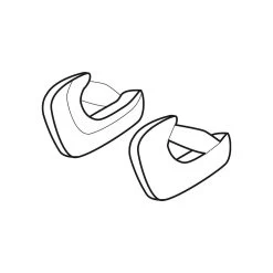 Shark Spartan GT Carbon Alveotec Grijs Cheek Pads