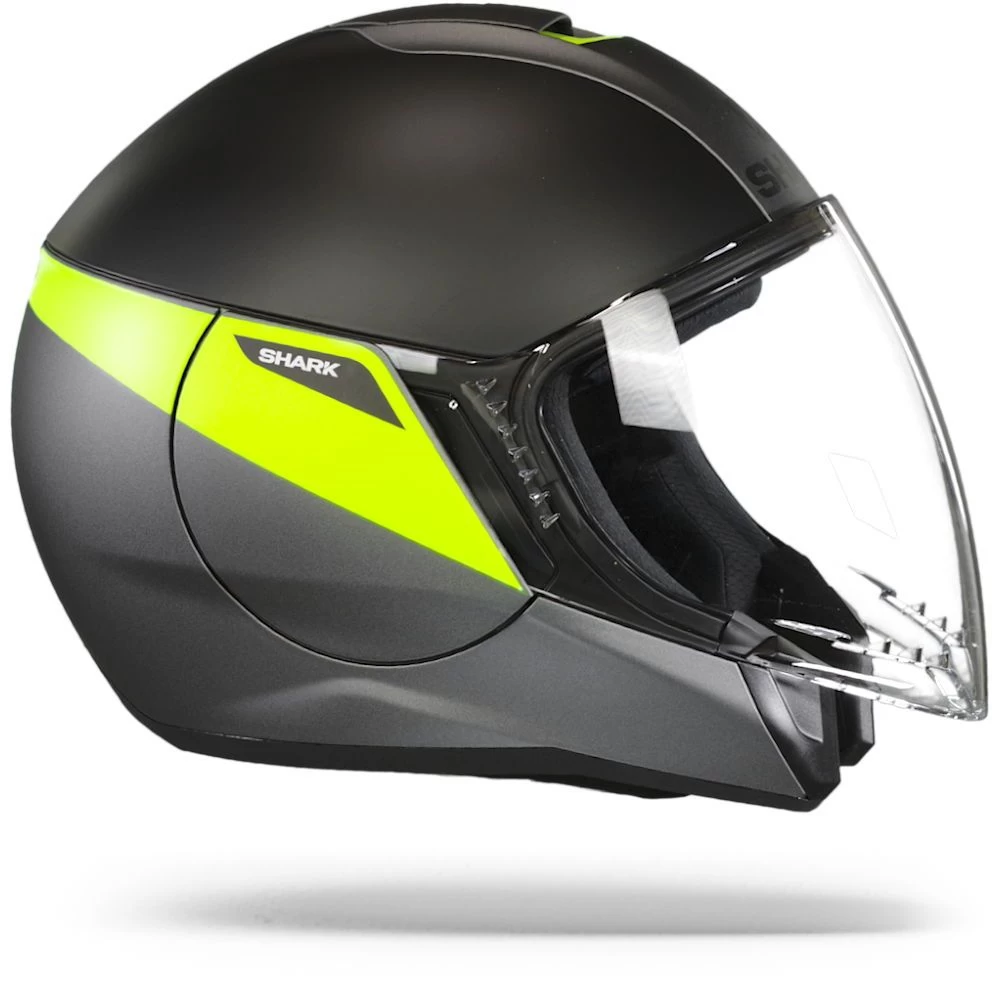 Shark Citycruiser Karonn Mat Antraciet Geel Zwart AYK Jethelm 4 Shark Citycruiser Karonn Mat Antraciet Geel Zwart AYK Jethelm - Afbeelding 4