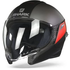 Shark Citycruiser Karonn Mat Zwart Antraciet Rood KAR Jethelm