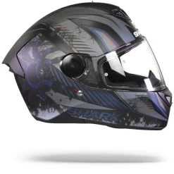 Shark D-Skwal 2 Atraxx Mat Zwart Antraciet Blauw KAB Integraalhelm