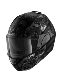 Shark Evo ES K-Rozen Mat Zwart Antraciet Antraciet KAA Systeemhelm -Shark-Motorfietsonderdelen shark evo es k rozen mat black anthracite anthracite kaa 1