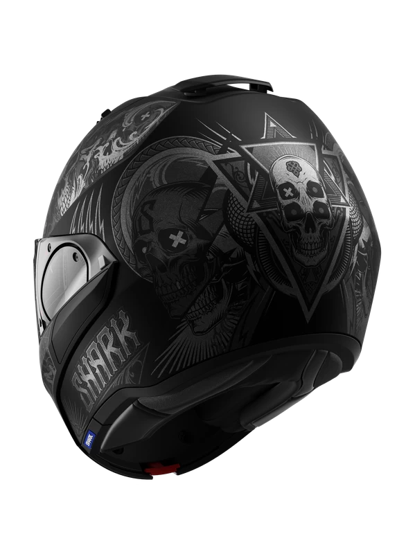 Shark Evo ES K-Rozen Mat Zwart Antraciet Antraciet KAA Systeemhelm