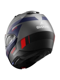 Shark Evo ES Kryd Mat Antraciet Blauw Rood ABR Systeemhelm -Shark-Motorfietsonderdelen shark evo es kryd mat anthracite blue red abr 2