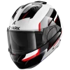 Shark Evo ES Kryd Wit Zwart Rood WKR Systeemhelm