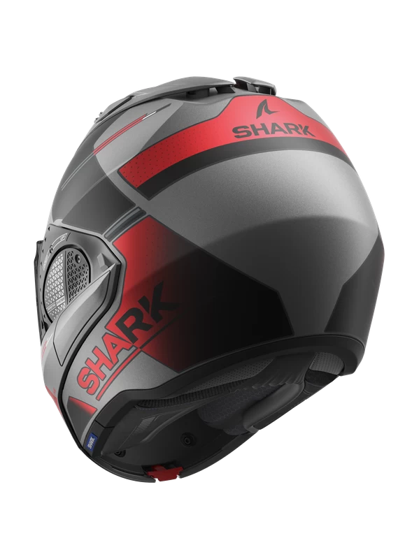 Shark Evo GT Tekline Mat Antraciet Chrom Rood AUR Systeemhelm 3 Shark Evo GT Tekline Mat Antraciet Chrom Rood AUR Systeemhelm - Afbeelding 3