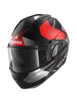 Shark Evo GT Tekline Mat Zwart Chrom Rood KUR Systeemhelm -Shark-Motorfietsonderdelen shark evo gt tekline mat black chrom red kur 1