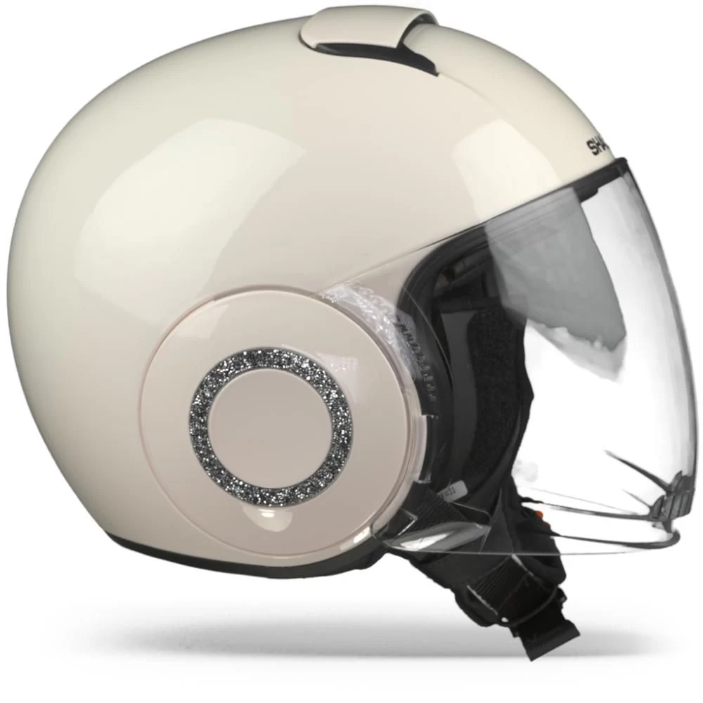 Shark Nano Swarovski Crystal Blank PAR Roze Powder Jethelm 1 Shark Nano Swarovski Crystal Blank PAR Roze Powder Jethelm