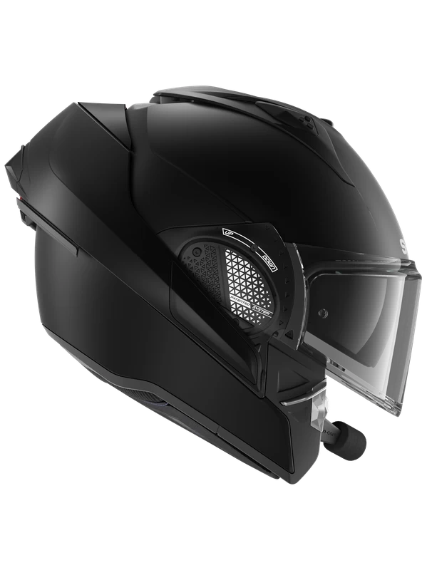 Shark Pack Evo GT N-Com B802 Blank Mat Zwart Mat KMA Systeemhelm 2 Shark Pack Evo GT N-Com B802 Blank Mat Zwart Mat KMA Systeemhelm - Afbeelding 2