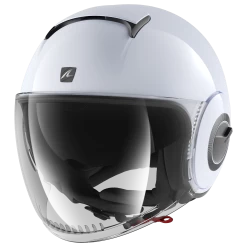 Shark Nano Blank Wit Zilver Glanzend W01 Jethelm