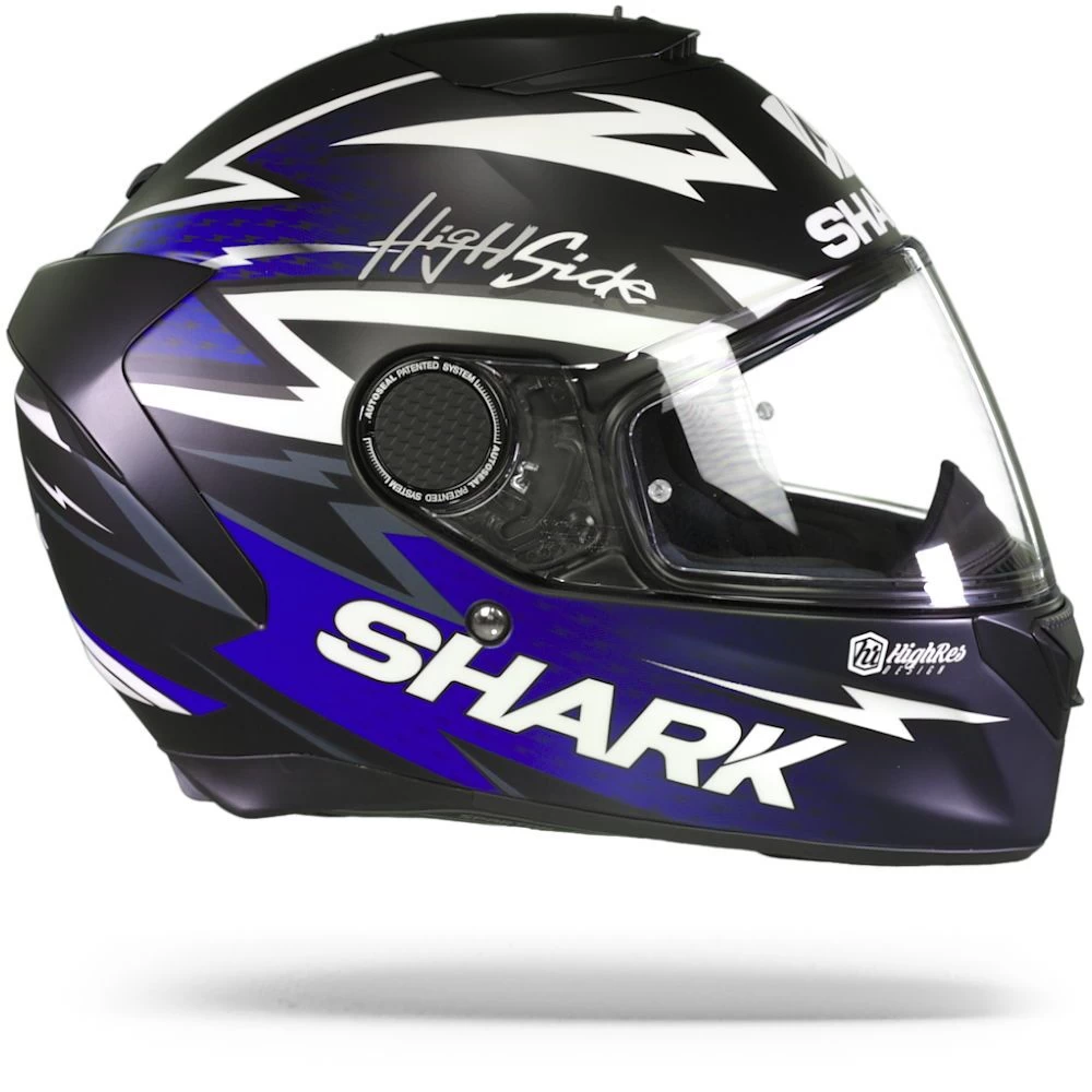 Shark Spartan 1.2 Adrian Parassol Mat Zwart Blauw Zilver KBS Integraalhelm 5 Shark Spartan 1.2 Adrian Parassol Mat Zwart Blauw Zilver KBS Integraalhelm - Afbeelding 5