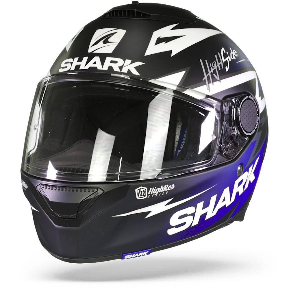 Shark Spartan 1.2 Adrian Parassol Mat Zwart Blauw Zilver KBS Integraalhelm 6 Shark Spartan 1.2 Adrian Parassol Mat Zwart Blauw Zilver KBS Integraalhelm - Afbeelding 6