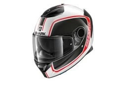 Shark Spartan 1.2 Priona WKR Wit Zwart Rood Integraalhelm -Shark-Motorfietsonderdelen shark spartan 12 priona wkr helm