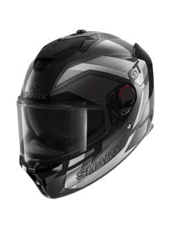 Shark Spartan GT Pro Ritmo Carbon Mat Carbon Zilver Chrom DSU Integraalhelm -Shark-Motorfietsonderdelen shark spartan gt pro ritmo carbon mat carbon silver chrom dsu 1 1