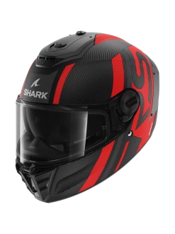 Shark Spartan RS Carbon Shawn Mat Carbon Antraciet Rood DAR Integraalhelm