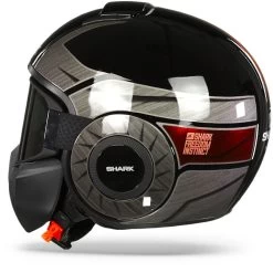 Shark Street Drak Tribute Rm Zwart Chrom Rood KUR Jethelm -Shark-Motorfietsonderdelen shark street drak tribute rm black chrome red kur.11