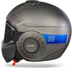 Shark Street Drak Tribute Rm Mat Antraciet Chrom Blauw AUB Jethelm -Shark-Motorfietsonderdelen shark street drak tribute rm mat0anthracite chrome blue aub.11