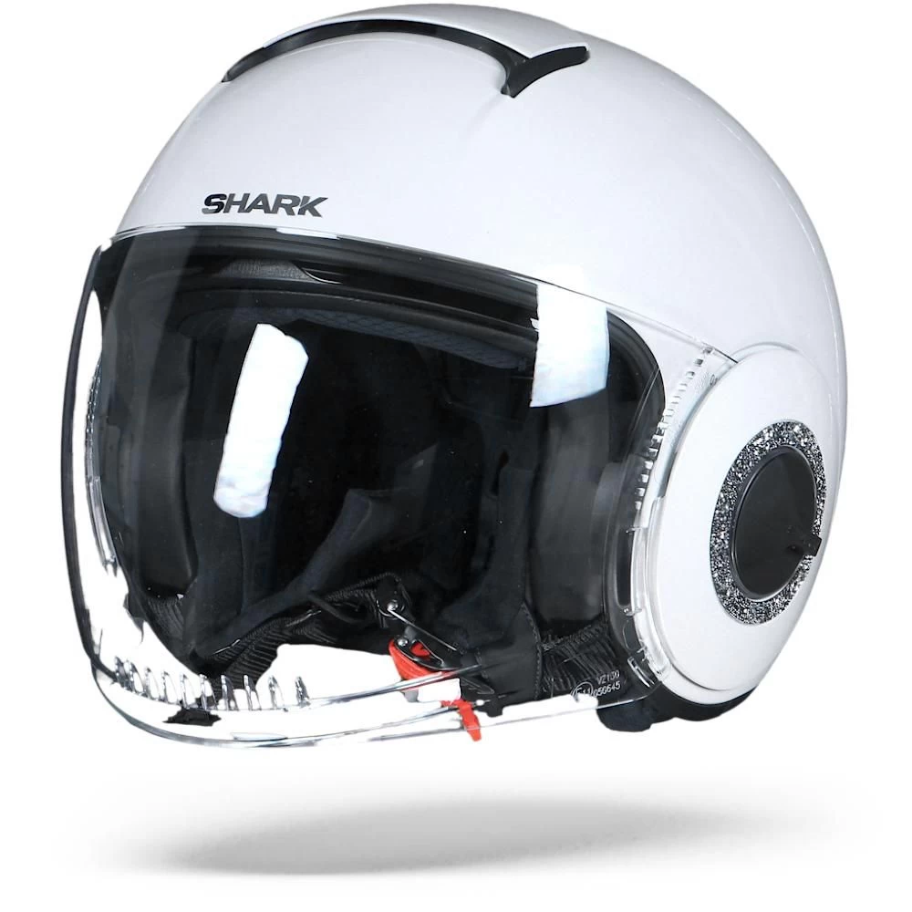 Shark Nano Swarovski Crystal Blank PRL Parel Wit Jethelm 4 Shark Nano Swarovski Crystal Blank PRL Parel Wit Jethelm - Afbeelding 4