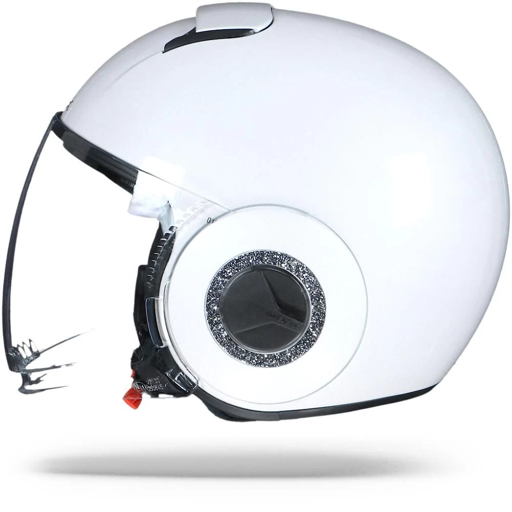 Shark Nano Swarovski Crystal Blank PRL Parel Wit Jethelm 2 Shark Nano Swarovski Crystal Blank PRL Parel Wit Jethelm - Afbeelding 2