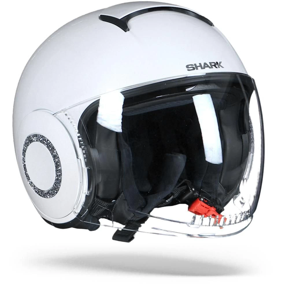 Shark Nano Swarovski Crystal Blank PRL Parel Wit Jethelm 5 Shark Nano Swarovski Crystal Blank PRL Parel Wit Jethelm - Afbeelding 5