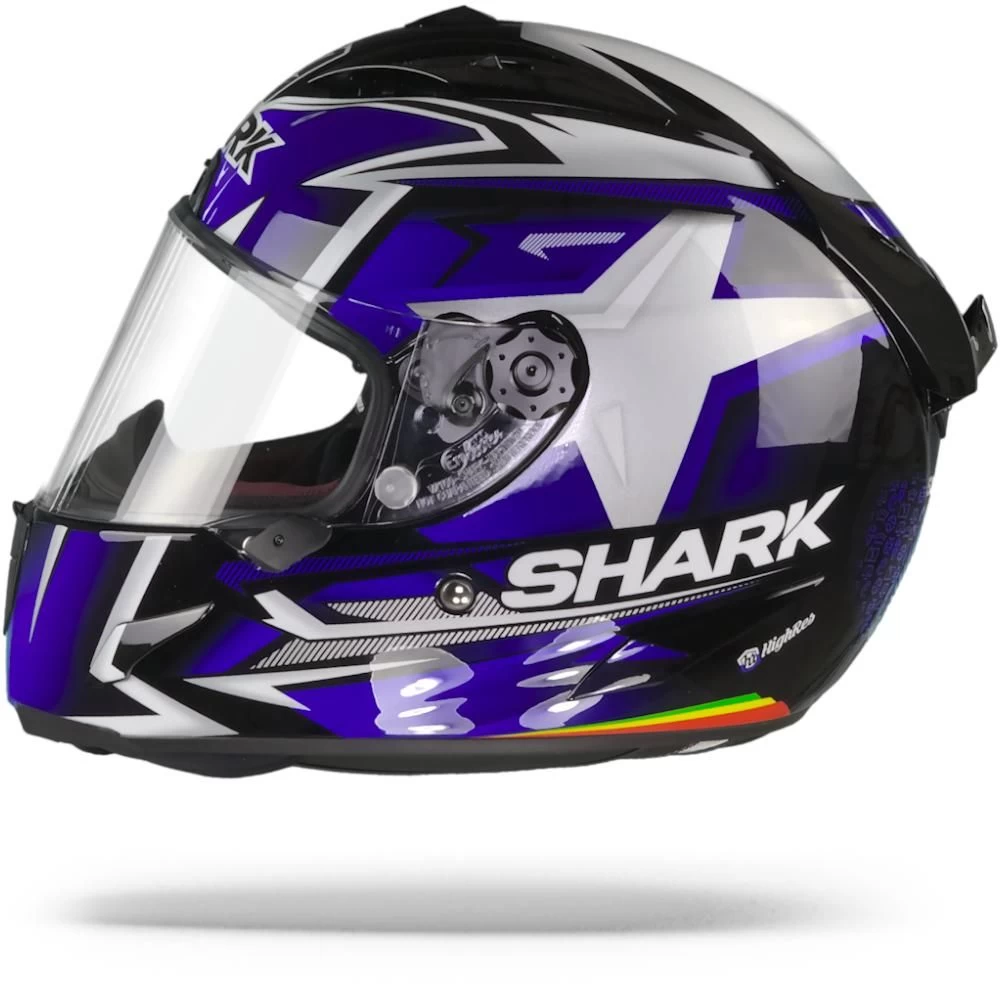Shark Race-R Pro Oliveira 2019 Zwart Blauw Wit KBW Integraalhelm 4 Shark Race-R Pro Oliveira 2019 Zwart Blauw Wit KBW Integraalhelm - Afbeelding 4