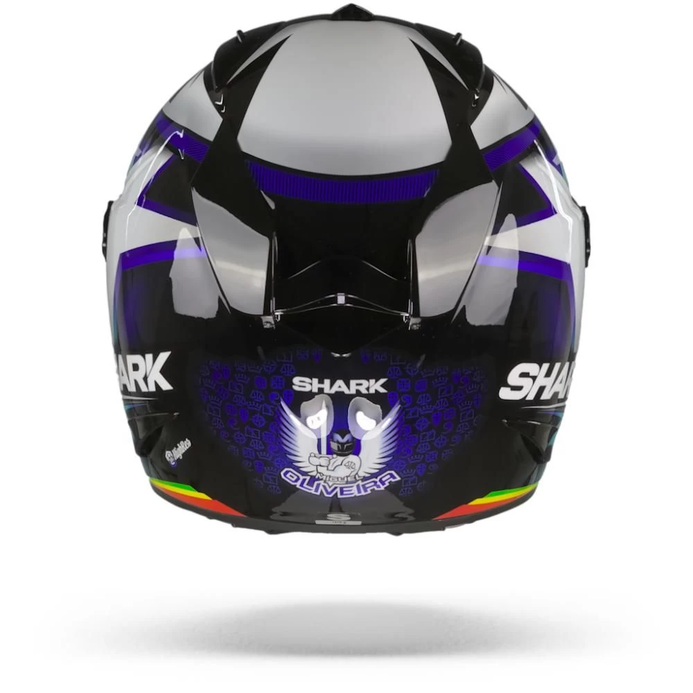 Shark Race-R Pro Oliveira 2019 Zwart Blauw Wit KBW Integraalhelm 2 Shark Race-R Pro Oliveira 2019 Zwart Blauw Wit KBW Integraalhelm - Afbeelding 2