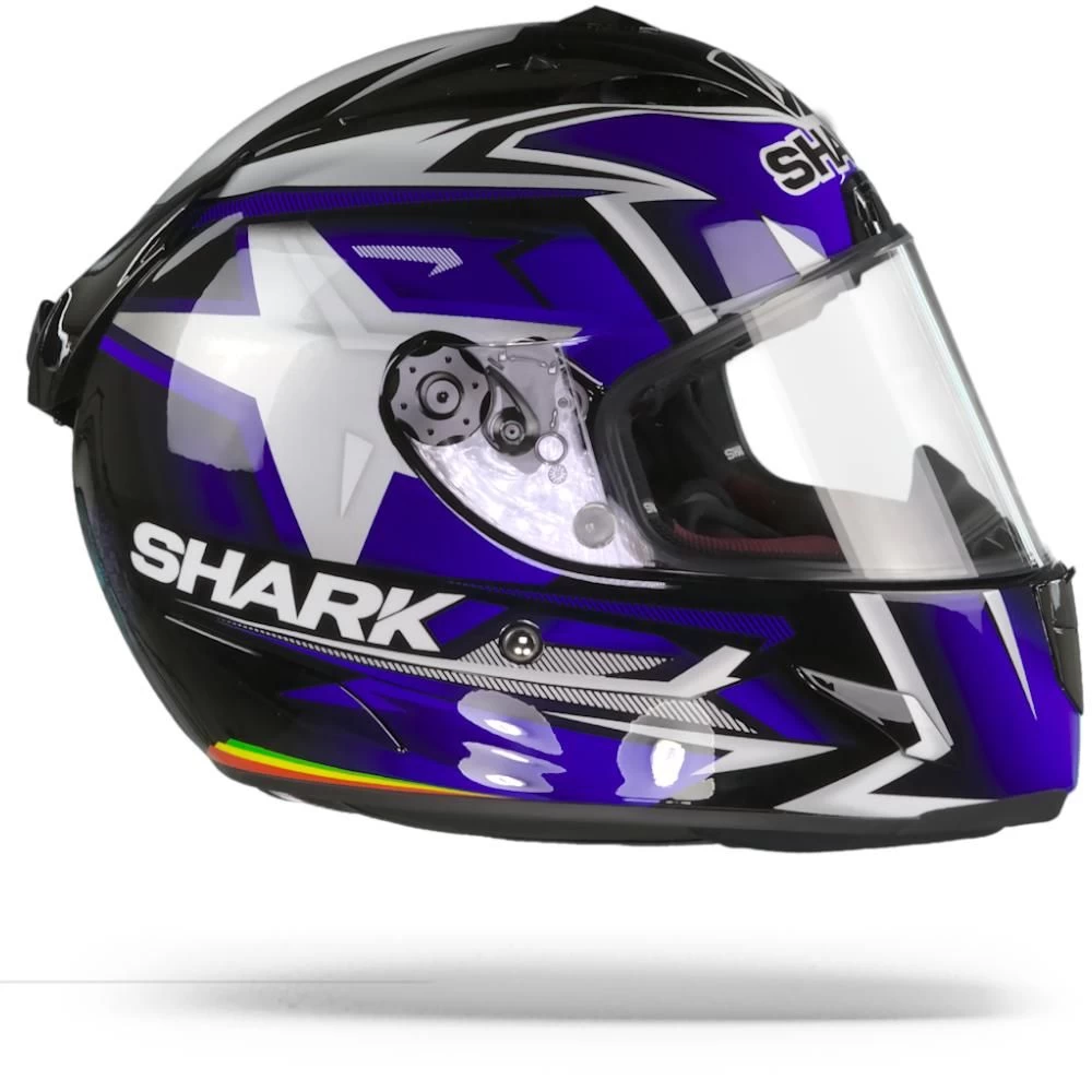 Shark Race-R Pro Oliveira 2019 Zwart Blauw Wit KBW Integraalhelm 5 Shark Race-R Pro Oliveira 2019 Zwart Blauw Wit KBW Integraalhelm - Afbeelding 5