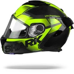 Shark Spartan GT Carbon Shestter DYY Carbon Geel Geel Integraalhelm -Shark-Motorfietsonderdelen shark spartan gt carbon shestter carbon yellow yellow.10 1