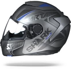 Shark Spartan 1.2 Karken ABK Mat Antraciet Blauw Zwart Integraalhelm