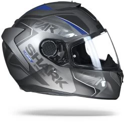 Shark Spartan 1.2 Karken ABK Mat Antraciet Blauw Zwart Integraalhelm -Shark-Motorfietsonderdelen shark spartan karken mat anthracite.29 1