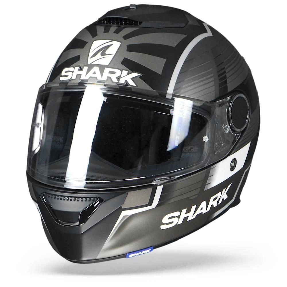 Shark Spartan 1.2 Zarco Malaysian GP KAS Mat Zwart Zilver Integraalhelm 5 Shark Spartan 1.2 Zarco Malaysian GP KAS Mat Zwart Zilver Integraalhelm - Afbeelding 5
