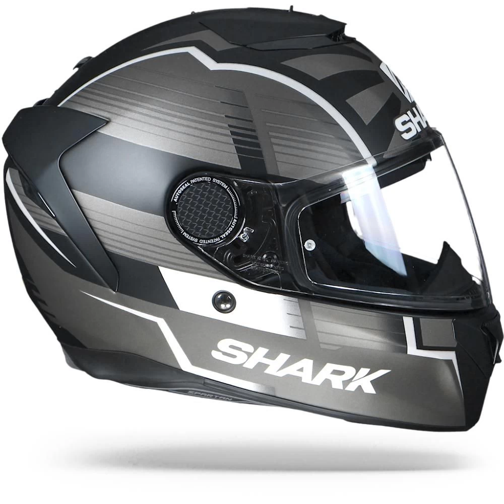 Shark Spartan 1.2 Zarco Malaysian GP KAS Mat Zwart Zilver Integraalhelm 4 Shark Spartan 1.2 Zarco Malaysian GP KAS Mat Zwart Zilver Integraalhelm - Afbeelding 4