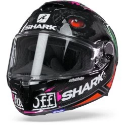 Shark Spartan GT Carbon Roodding Carbon Rood Groen Integraalhelm -Shark-Motorfietsonderdelen shark sparten gt carbon redding green red frontpage