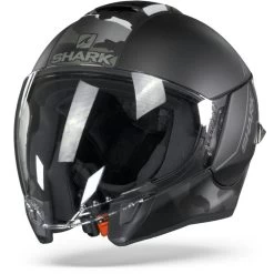 Shark Citycruiser Genom Mat KSA Zwart Zilver Antraciet Jethelm -Shark-Motorfietsonderdelen sharkcitycruisergenommatksablacksilveranthracite frontpage