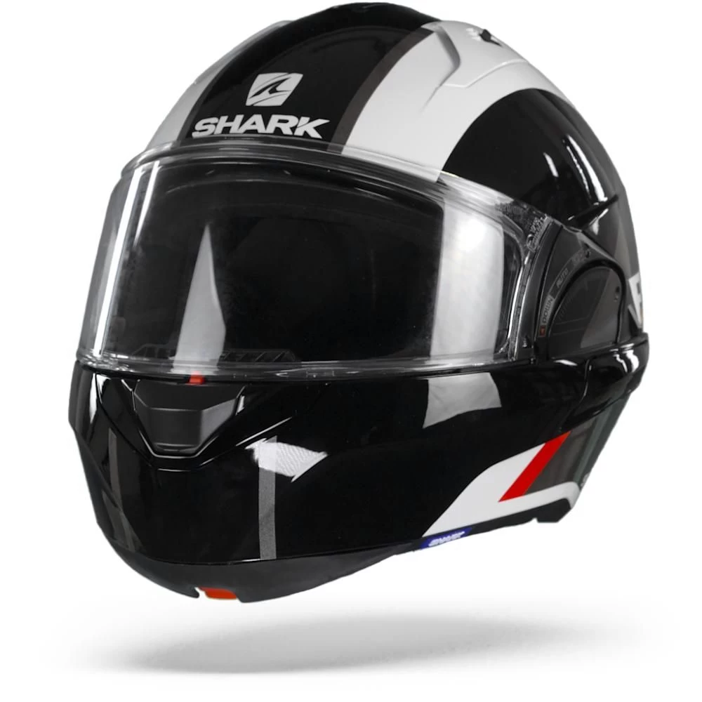 Shark Evo ES Endless WKR Wit Zwart Rood Systeemhelm 1 Shark Evo ES Endless WKR Wit Zwart Rood Systeemhelm