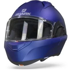 Shark Evo GT Blank Mat Electric Blauw Systeemhelm -Shark-Motorfietsonderdelen sharkevogtblankmattblue frontpage