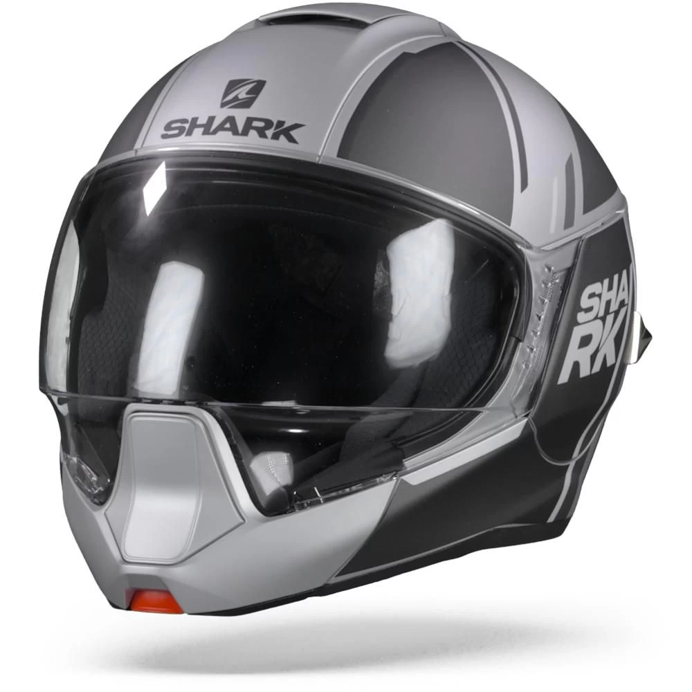 Shark Evojet Vyda Mat Zilver Antraciet Zwart SAK Systeemhelm 2 Shark Evojet Vyda Mat Zilver Antraciet Zwart SAK Systeemhelm - Afbeelding 2