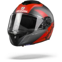 Shark Spartan GT Elgen Mat KAR Zwart Antraciet Rood Integraalhelm -Shark-Motorfietsonderdelen sharkspartangtelgenmattblackanthred.04 1