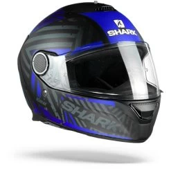 Shark Spartan 1.2 Kobrak Mat Zwart Blauw Blauw KBB Integraalhelm
