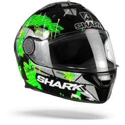 Shark Spartan 1.2 Lorenzo Catalunya GP Zwart Groen Glitter KGX Integraalhelm -Shark-Motorfietsonderdelen sharkspartanlorenzogatalunyagpkgx.33 1