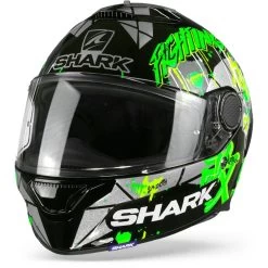 Shark Spartan 1.2 Lorenzo Catalunya GP Zwart Groen Glitter KGX Integraalhelm -Shark-Motorfietsonderdelen sharkspartanlorenzogatalunyagpkgx frontpage