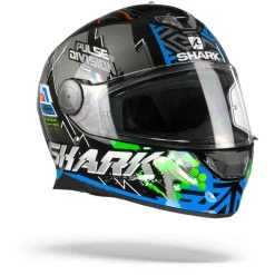 Shark Skwal 2 Noxxys Zwart Blauw Zilver KBS Integraalhelm -Shark-Motorfietsonderdelen skywall 2 2 noxxys kbg black blue green.33 1